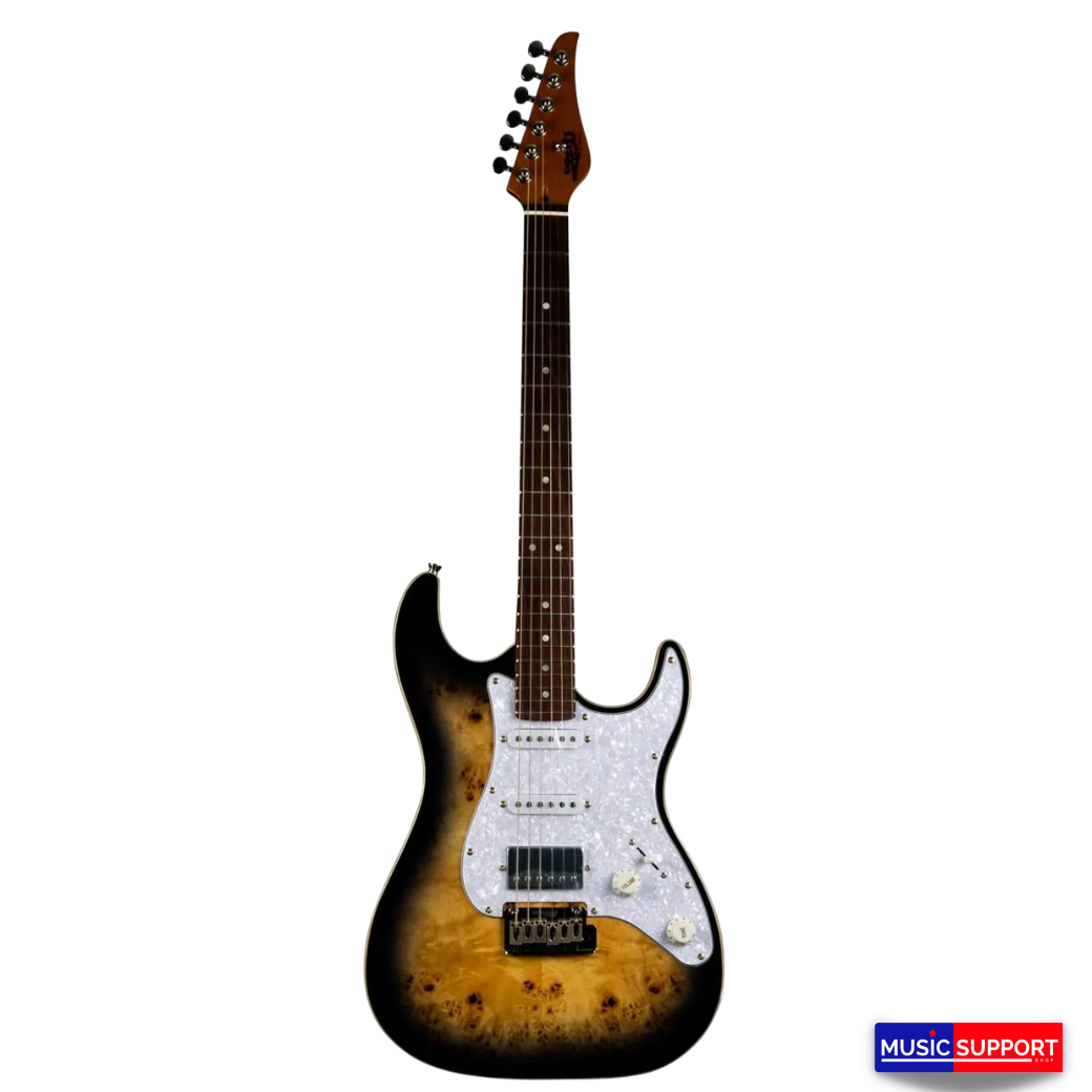 JET JS-450Q HSS TRANSPARENT BROWN กีตาร์ไฟฟ้าทรง Stratocaster