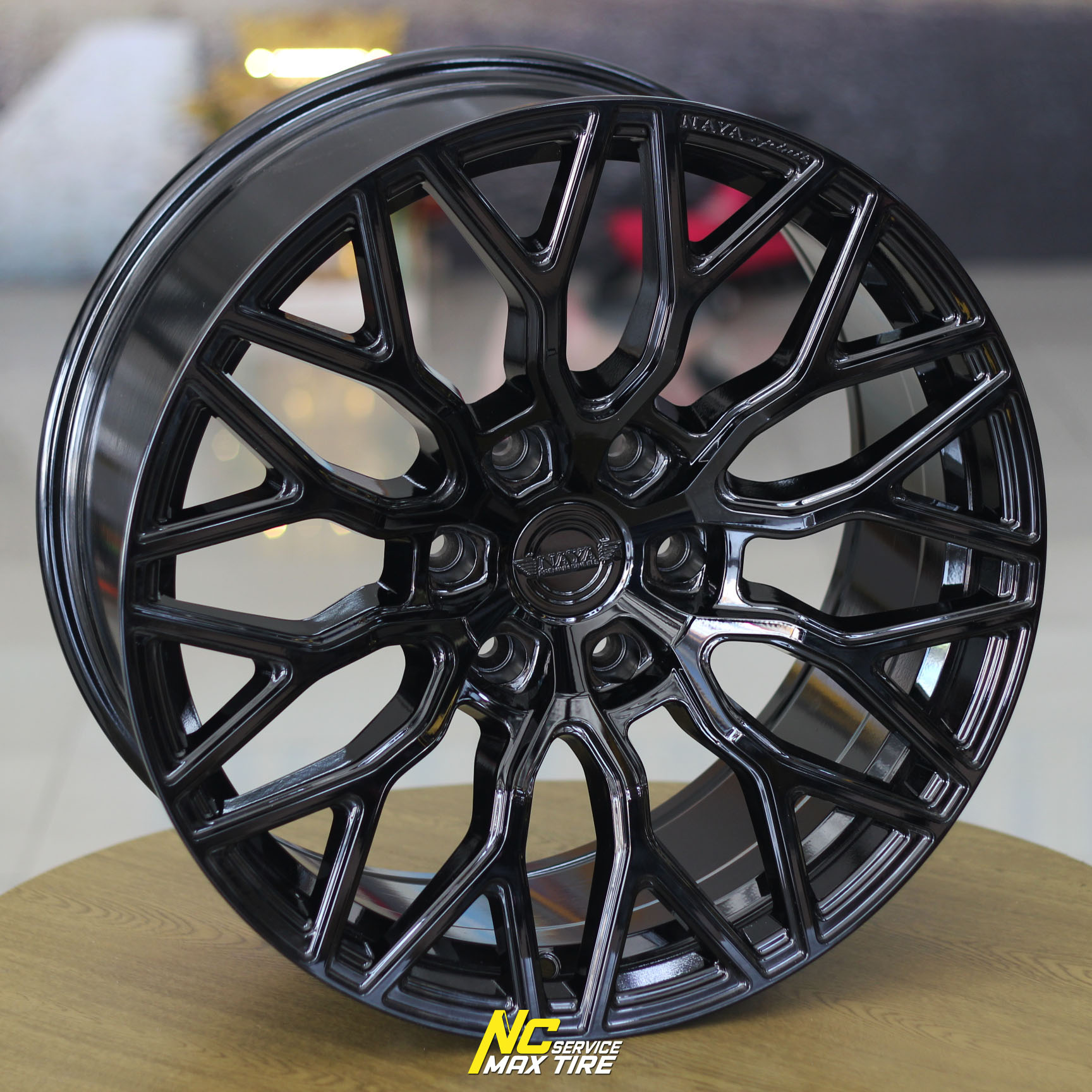 ล้อแม็กขอบ20 / NAYA / TIGA / ล้อแม็กสีดำเงา / ก้านทรงตัวY / 20x9.5 6H139.7 ET+15