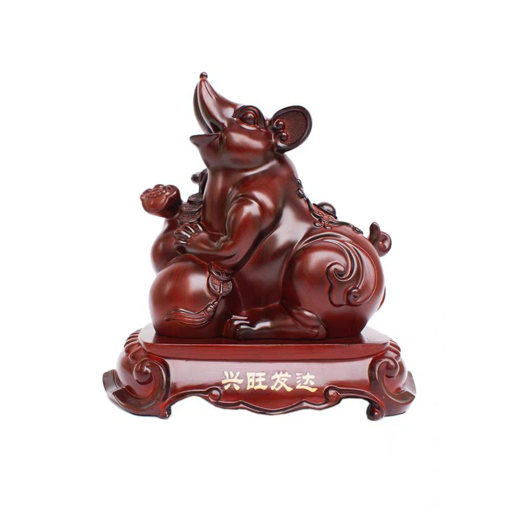 CT184B117 HAOYUN นักษัตร12ราศี โมเดล ของมงคล ของขวัญ โมเดลสีไม้