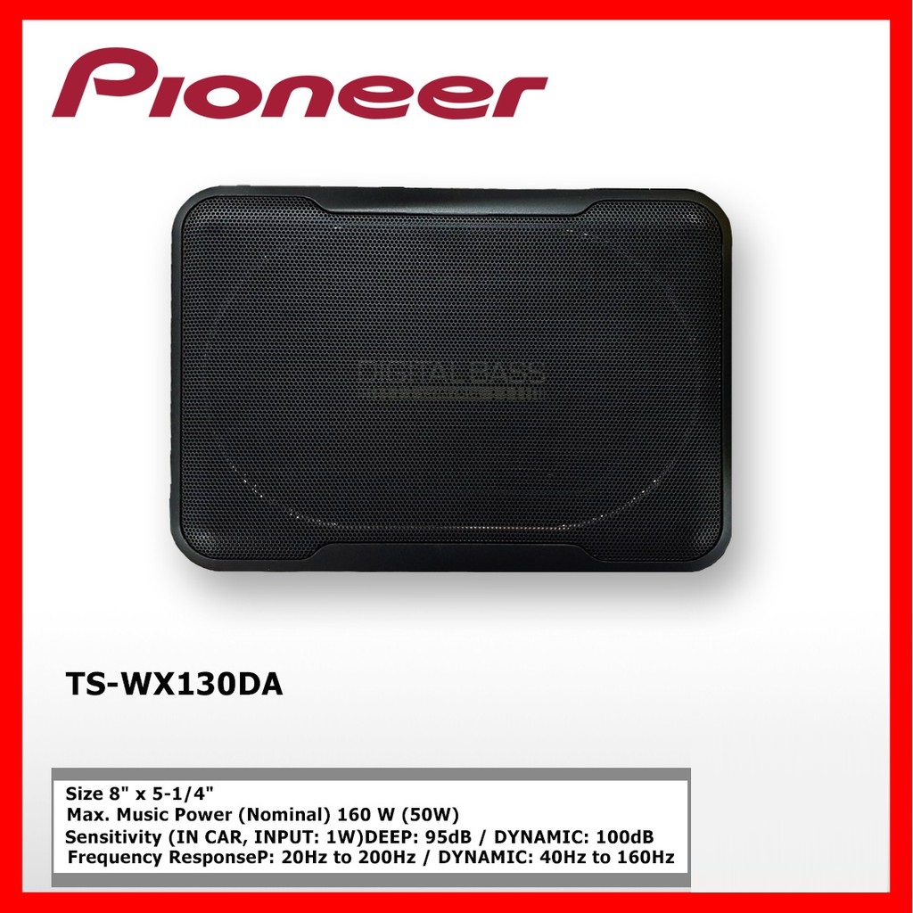 PIONEER TS-WX130DA เครื่องเสียงรถ ตู้ลำโพงซับเบส ซับบ็อกซ์ เบสบ็อกซ์ SUB BOX