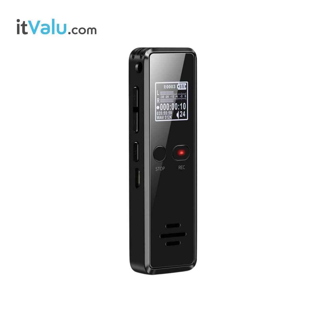 เครื่องบันทึกเสียง รุ่น GH818 หน้าจอแสดงผล 0.9 นิ้ว ความจุ 8GB ขนาด 2.5 x 1 x 8.5 cm