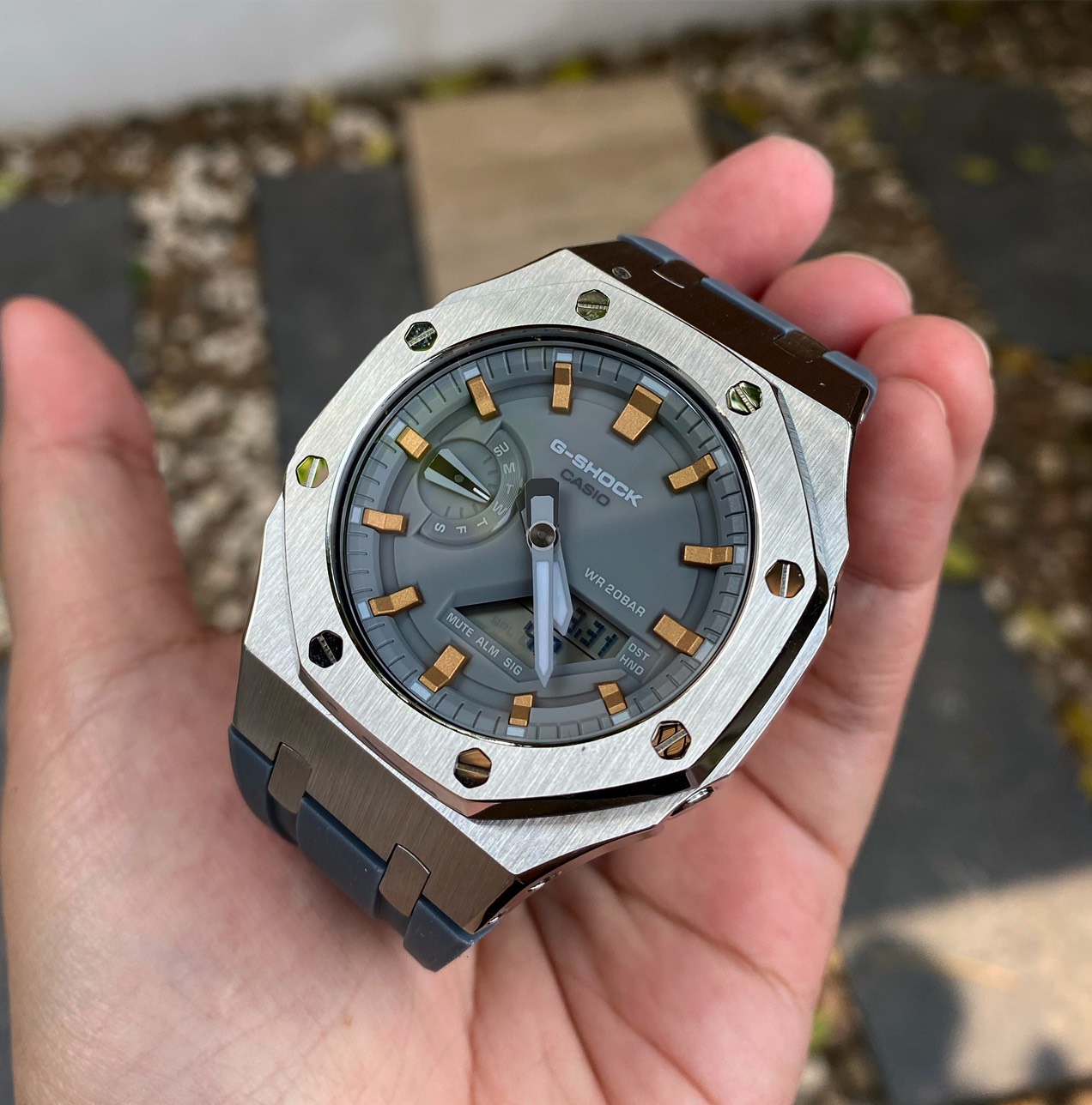 G-Shock AP Stainless Rubber Grey Rose Gold Gen3