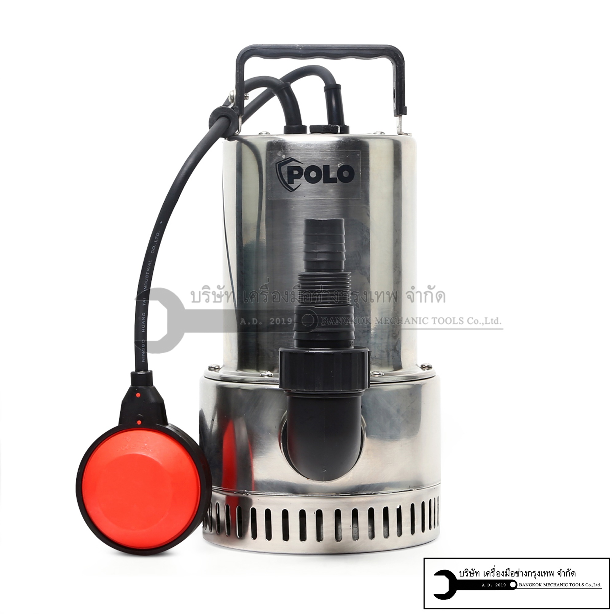 POLO ปั๊มจุ่ม เสื้อสแตนเลส ชนิด น้ำสะอาด ขนาด 400W และ 750W รุ่น SS-400C และ SS-750C