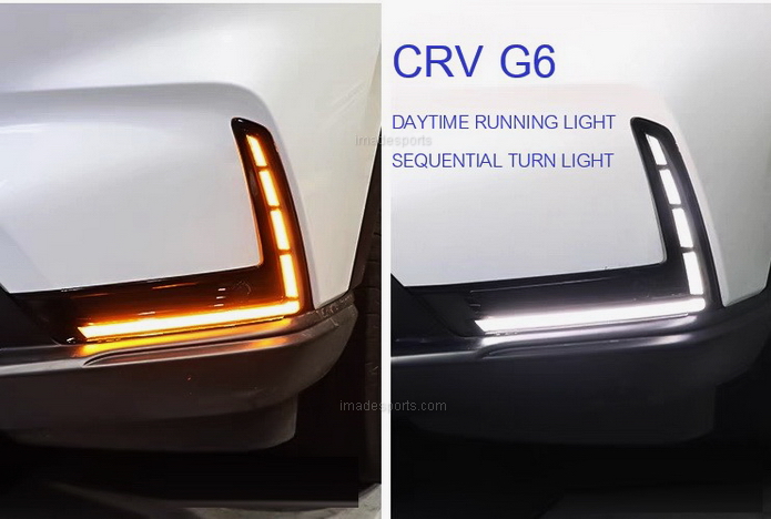 ไฟ Daylight และไฟเลี้ยว กันชนหน้า CRV G6 พร้อม Plug Y socket