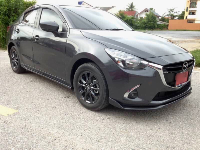 ชุดแต่ง Mazda2 2017 2018 2019 4ประตู OEM, สเกิร์ตรอบคัน Mazda2 Skyactiv มาสด้า2 แต่งสวย
