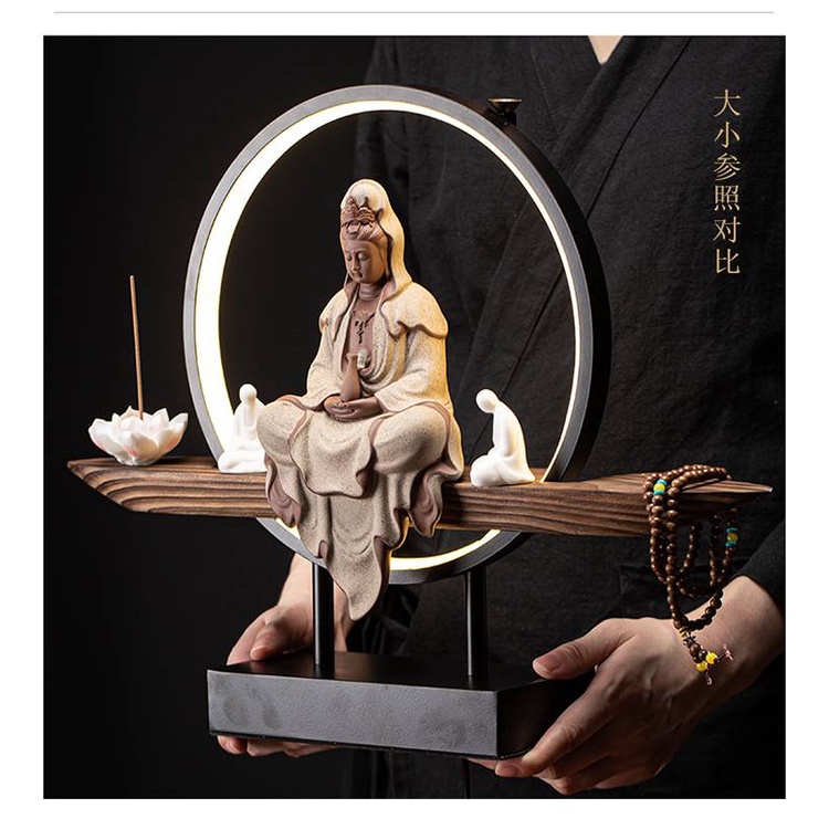 CT125B082 HAOYUN โคมไฟเจ้าแม่กวนอิม เจ้าแม่กวนอิม เจ้าแม่กวนอิมประทานพร โคมไฟLed ของตกแต่งห้อง