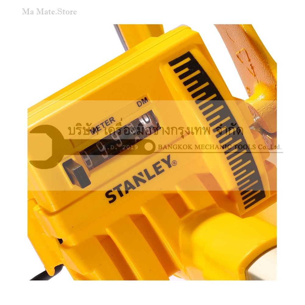 ล้อวัดระยะ STANLEY รุ่น 77-174 เส้นผ่านศูนย์กลางล้อ 318 มม. (12 นิ้ว) ความละเอียด 1 dm (0,1m) ช่วง 10,000 m