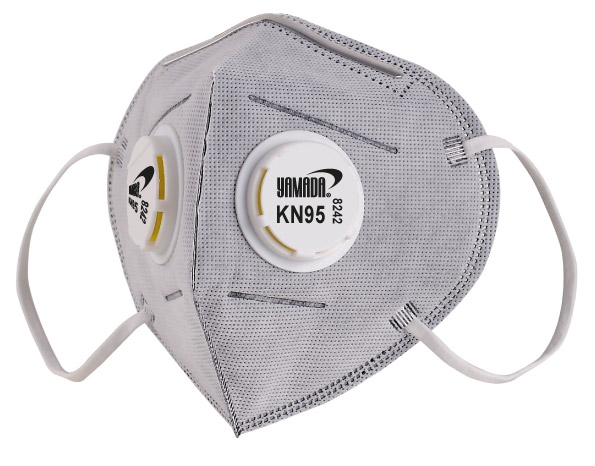 หน้ากากคาร์บอน PM 2.5 วาล์วคู่ YAMADA SAFETY FIRST รุ่น 8242 (สั่งขั้นต่ำ 480 ชิ้น)