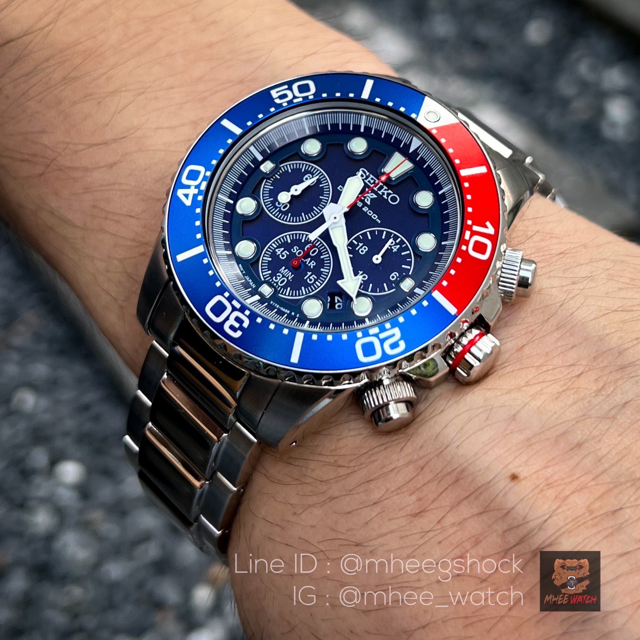 Seiko Prospex Diver’s200M Pepsi Solar Powered very rare item (SSC019P1)