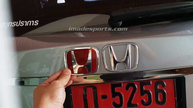 Logo Honda Type R สปอร์ตหน้า หลัง และพวงมาลัย (แดง/ดำ/ดำแดง)