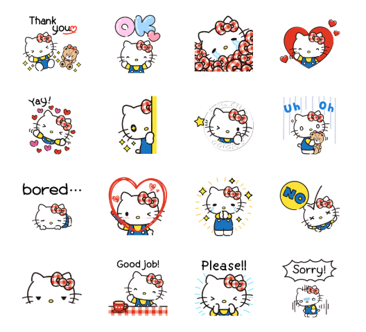 ขายสติกเกอร์ไลน์ ป๊อปอัพคิตตี รักเลิฟๆ