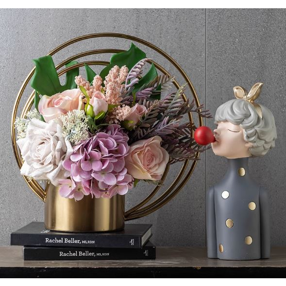 CT031E025 DECHOME Light Luxury Flower Art แจกันดอกไม้โมเดิร์น แจกันดอกไม้แต่งบ้าน แจกันบนโต๊ะอาหาร แจกันดอกไม้ แจกันดอกไม้บนโต๊ะ