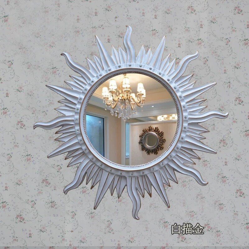 CT025G001 SOSHOKU กระจกพระอาทิตย์ กระจก กระจกแต่งหน้า กระจกติดผนัง wall mirror กระจกฮวงจุ้ย ปรับฮวงจุ้ย โชคลาภ ร่ำรวย