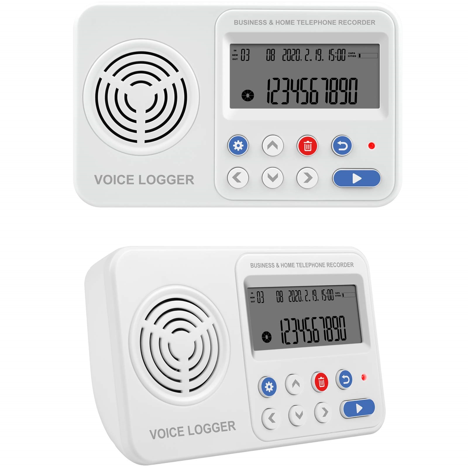 Voice logger เครื่องบันทึกเสียงโทรศัพท์ ขายส่ง เครื่องอัดเสียงโทรศัพท์เพื่อการบันทึกบทสนทนาด้วย SD Card 128 จิ๊กไบส์ ไม่มีระบบตอบรับ