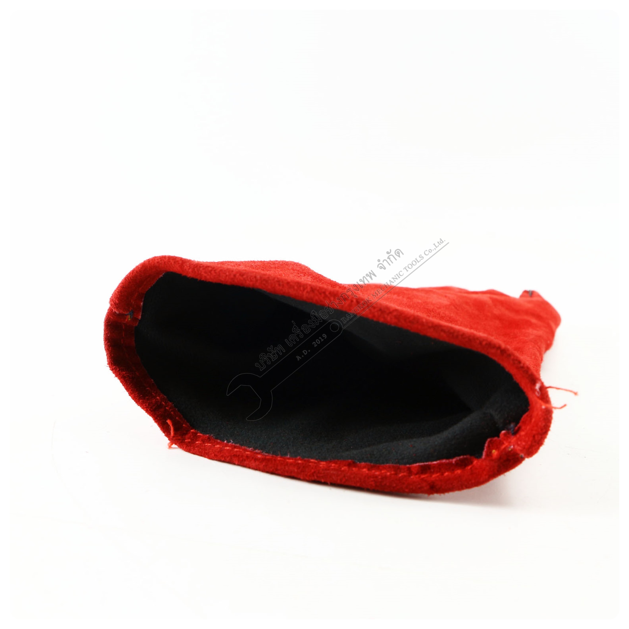 ถุงมือเชื่อม ถุงมือหนังเชื่อมแบบยาว สีแดง ยาว14 นิ้ว