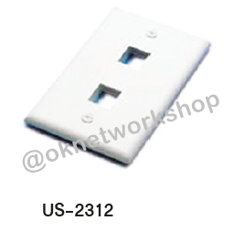 US-2312 SHINY FACE PLATE 2 PORT หน้ากากขาวมันเงา 1 Pack = 10 Units