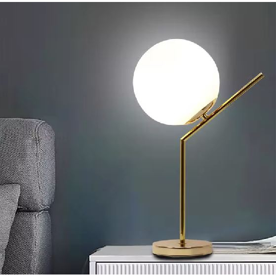 CT174A121 SOTMIA โคมไฟตั้งโต๊ะ โคมไฟตั้งโต๊ะสไตล์นอร์ดิก โคมไฟตั้งโต๊ะสีทอง โคมไฟห้องนั่งเล่น โคมไฟห้องทำงาน