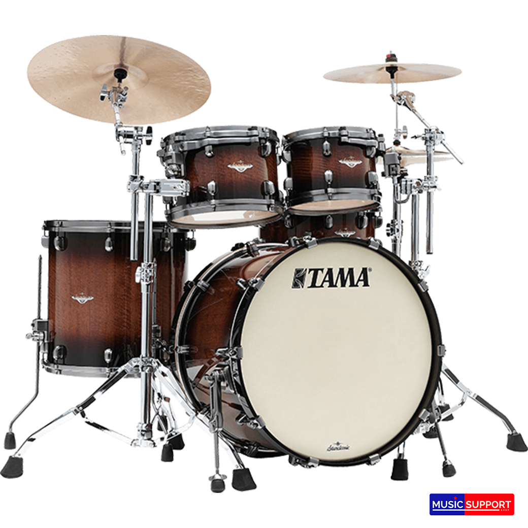 กลองชุด TAMA Starclassic Maple 4 ใบ ไม่รวมขาตั้งและสแนร์ VTBV Tobacco Sunburt Movingui