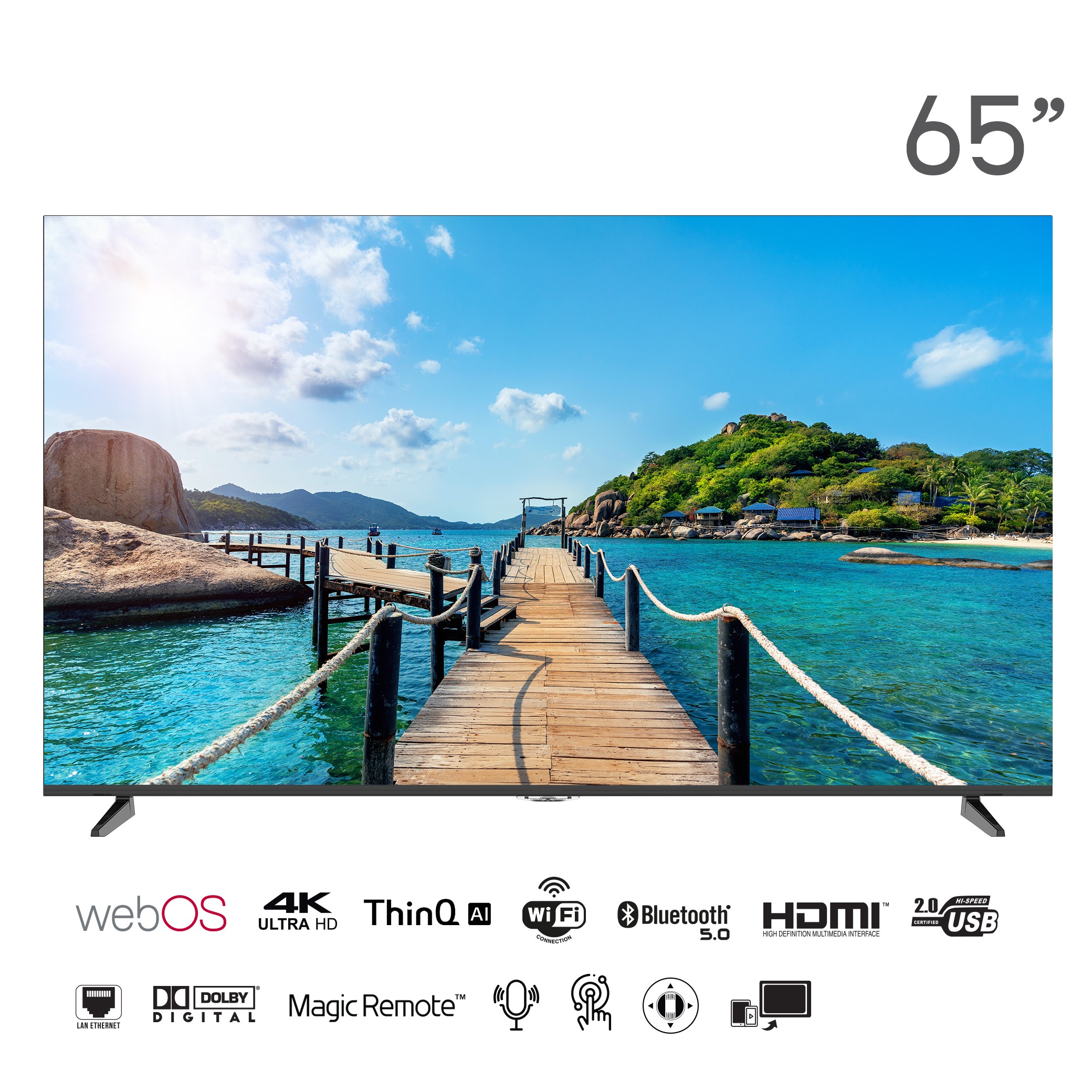 [ประกัน 3 ปี หายห่วง ] Altron Smart TV 65" 4K มาพร้อม Megic Remote, Disney+, Netflix สมาร์ททีวี รุ่น LTV-6504