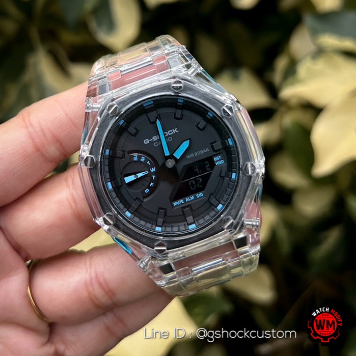 G-SHOCK Casioak Transparent Black and Blue Dial