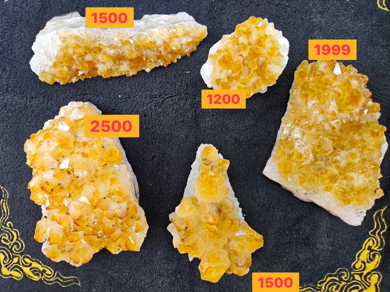 โพรงหินซิทริน ผลึกหินซิทริท ก้อนหินซิทริน Citrine