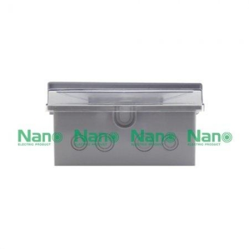 NANO Electric® NANO-103CG ตู้กันน้ำพลาสติก มีหลังคา ฝาใส ขนาด 12.5x16x6.50 นิ้ว (324 x 414 x 170 mm) สีเทา