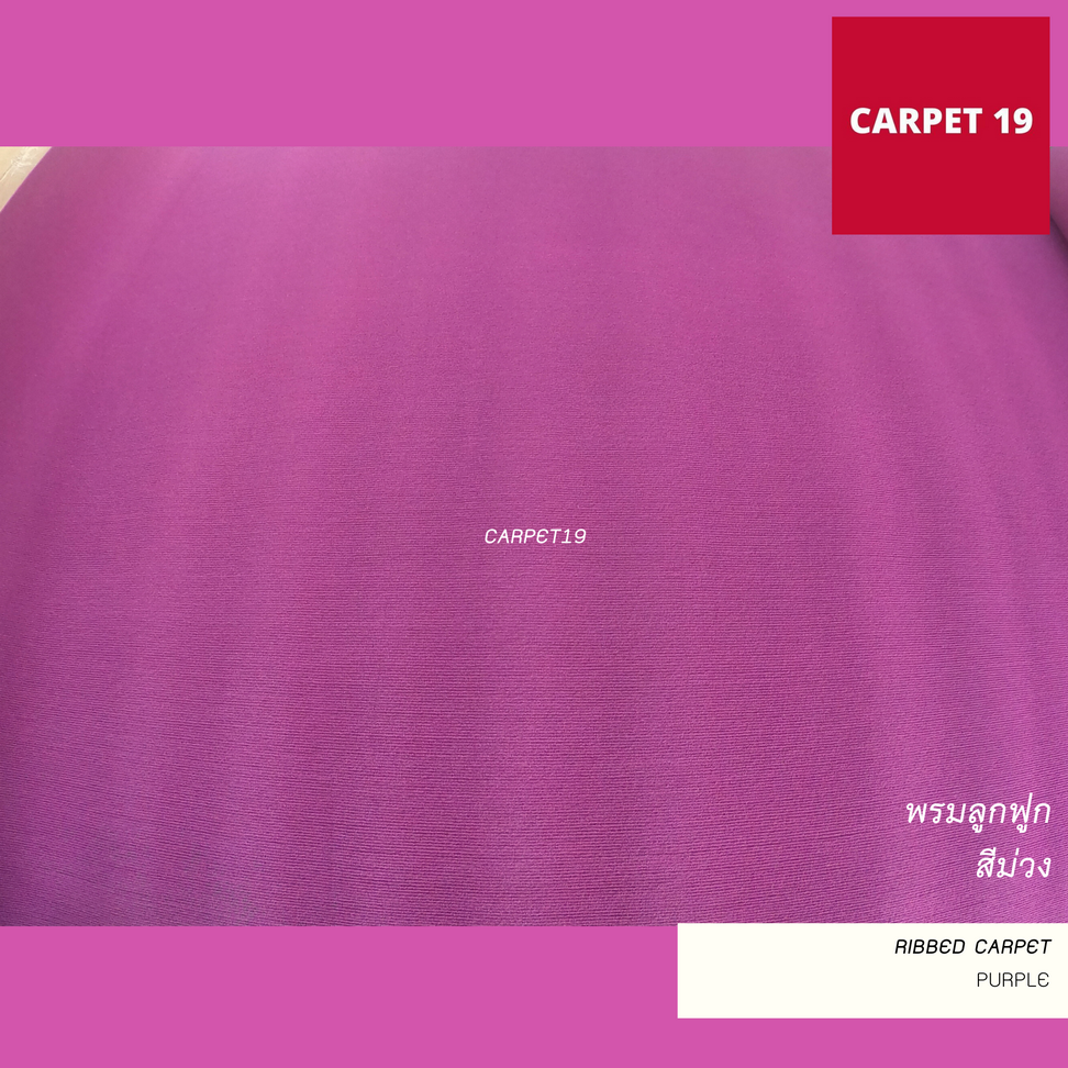 ราคายกม้วน!! CARPET19 พรมลูกฟูก สีม่วง กว้าง 2 ม.ยาว 25 ม.หนา 5.0 มม.