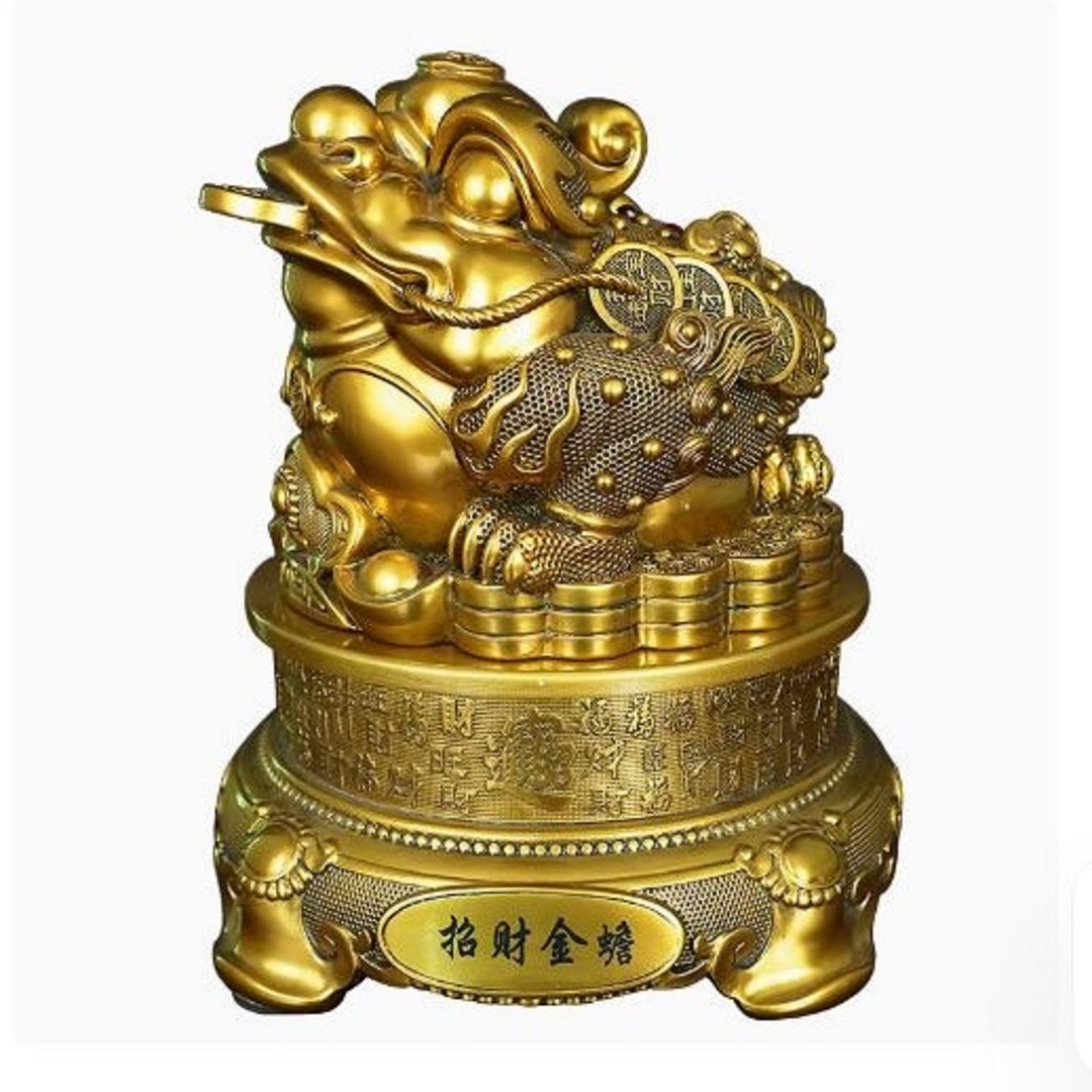 CT227B170 HAOYUN คางคกทองโชคดี มงคล ของขวัญเลื่อนตำแหน่ง ของขวัญขึ้นบ้านใหม่ ขนเงินขนทอง รับทรัพย์