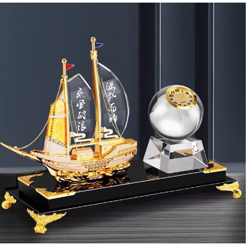 CT029D103 HOMMY ของตั้งโชว์ ของตั้งโต๊ะ เรือใบ ใส่ปากกา นาฬิกาตั้งโต๊ะ