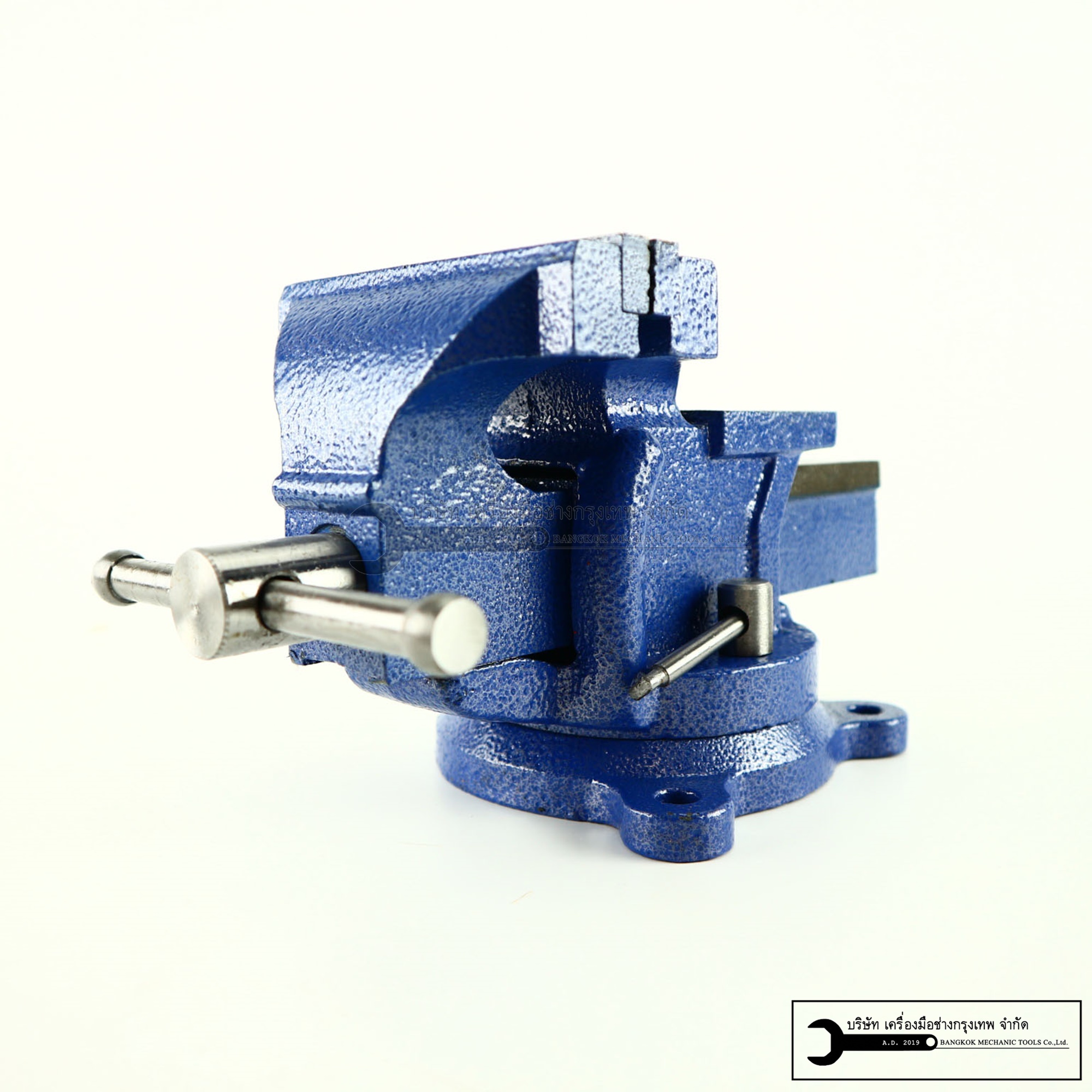 ปากกาจับชิ้นงาน 4 นิ้ว รุ่นเหล็กเหนียว+ฐานหมุนได้