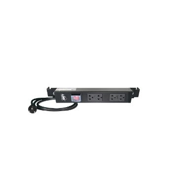 Link CH-10304A PDU 4 TIS Outlet w/Cable 3 M. + Lighting Switch w/Guard , 16A, Electronic Circuit Breaker