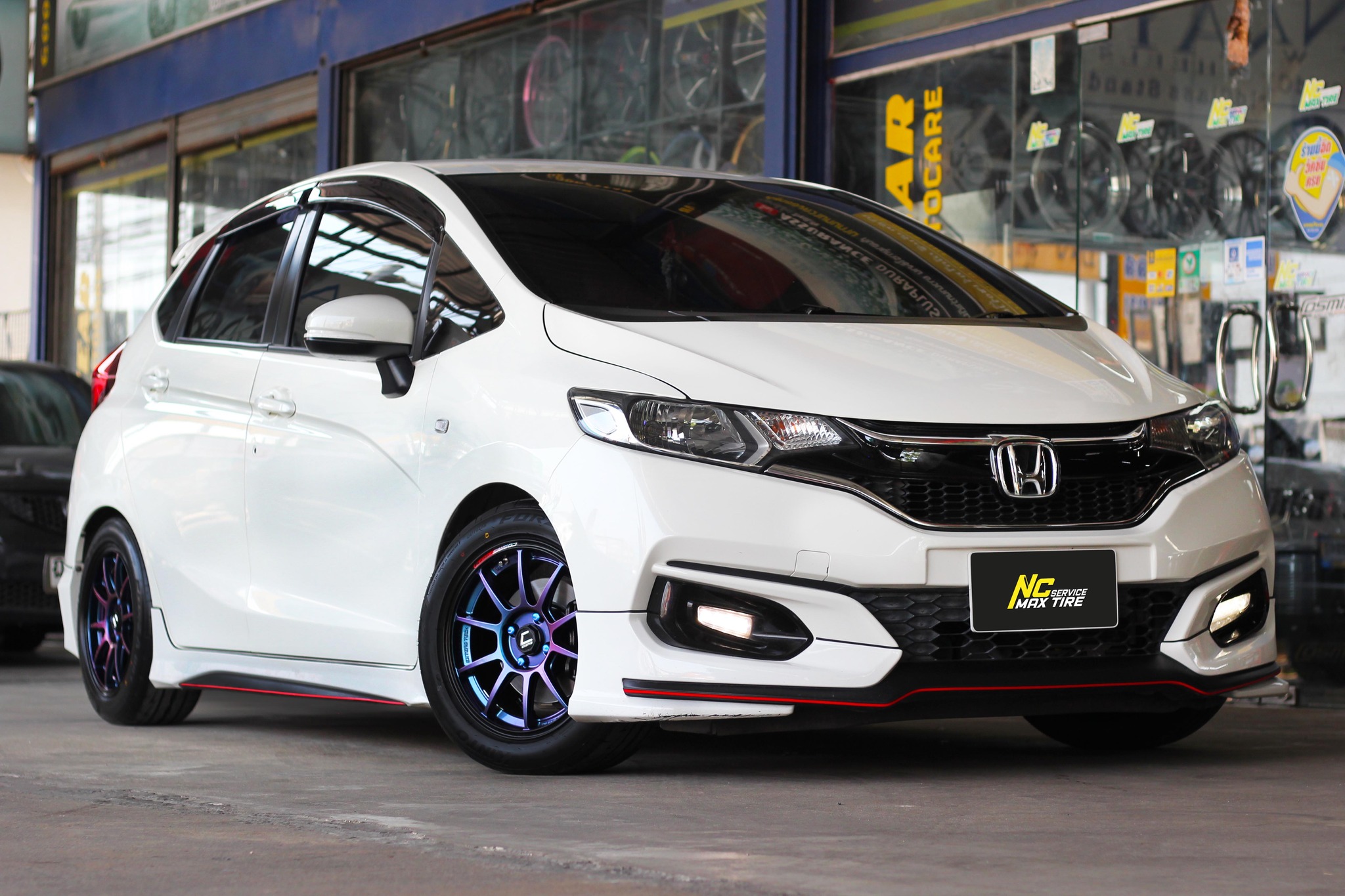 Honda Jazz / ล้อแม็กขอบ15 / Cosmis / RWS-10 / 15x7.0 4H100 ET35 / ล้อแม็กสีน้ำเงินเฉดพาวเวอร์+ขอบดำ+เพลท / Custom Color / ล้อแม็กสวยๆ / NC