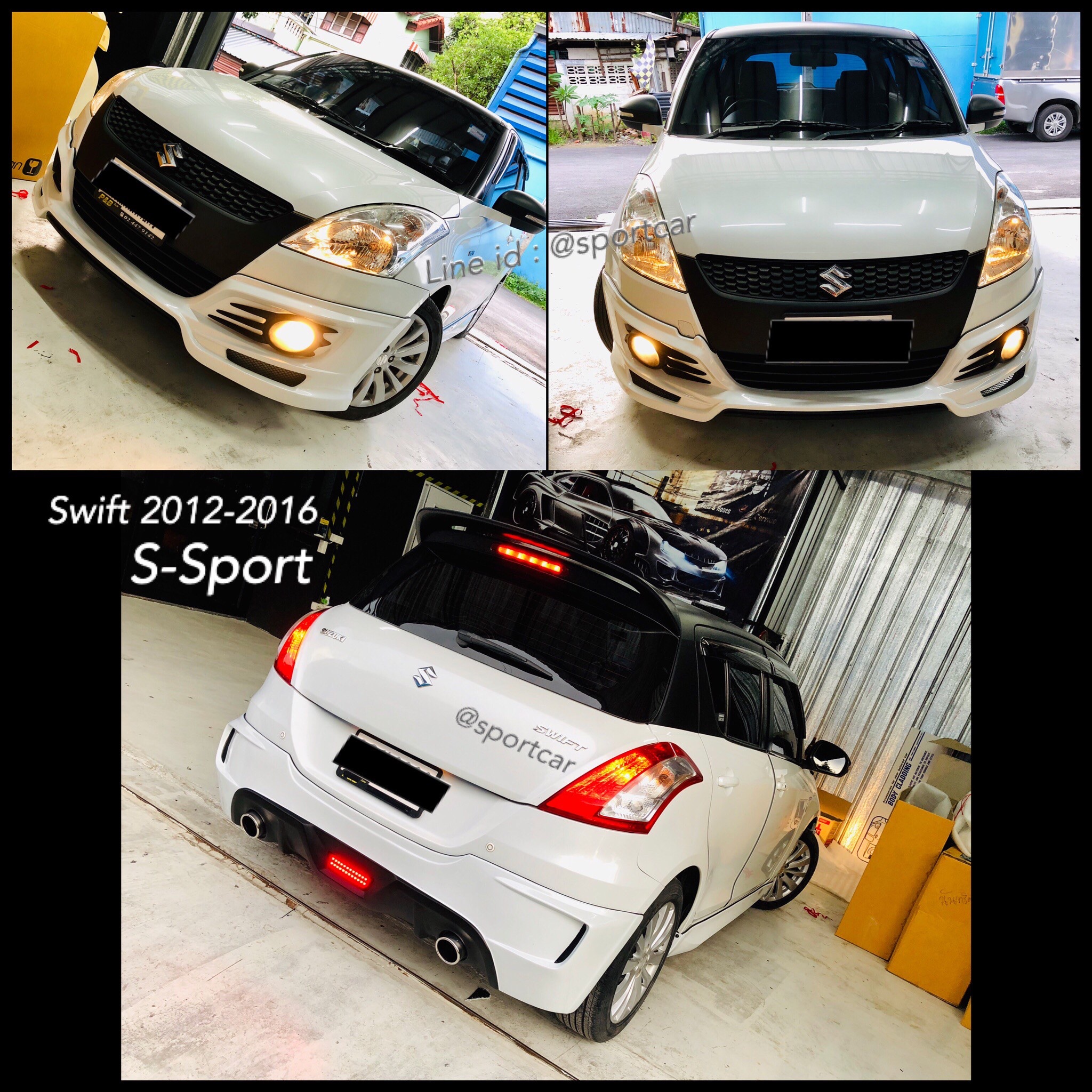ชุดแต่ง swift 2012 2013 2015 S'Sport ท่อคู่ สเกิร์ตรอบคัน suzuki swift แต่งสวย byแต่งรถTTS