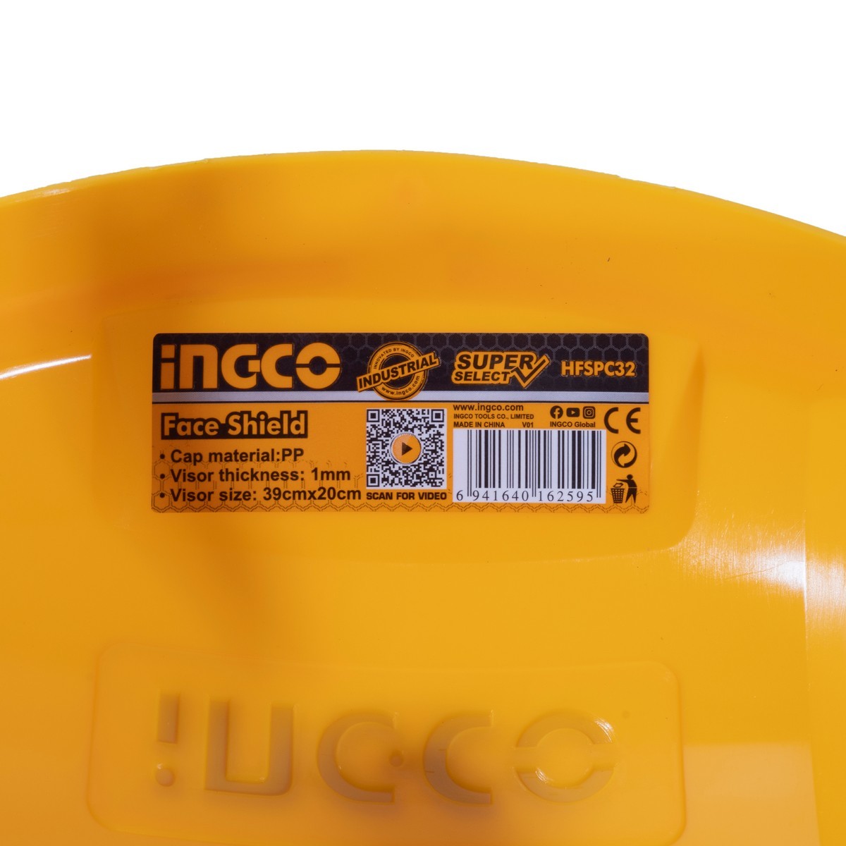INGCO หน้ากากกันสะเก็ด รุ่น HFSPC32 สามารถปรับเลื่อนได้ เพื่อให้สวมใส่สบาย (อิงโก้)