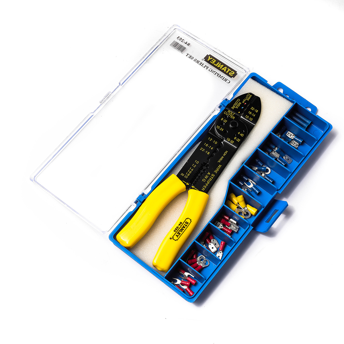 STANLEY 84-253 คีมปอก / คีมย้ำ สายไฟ 9" พร้อมอุปกรณ์ คีมปอกสายไฟ