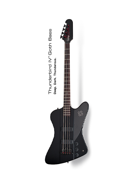 กีตาร์เบสไฟฟ้า Epiphone Thunderbird Gothic 4 String Pitch Black