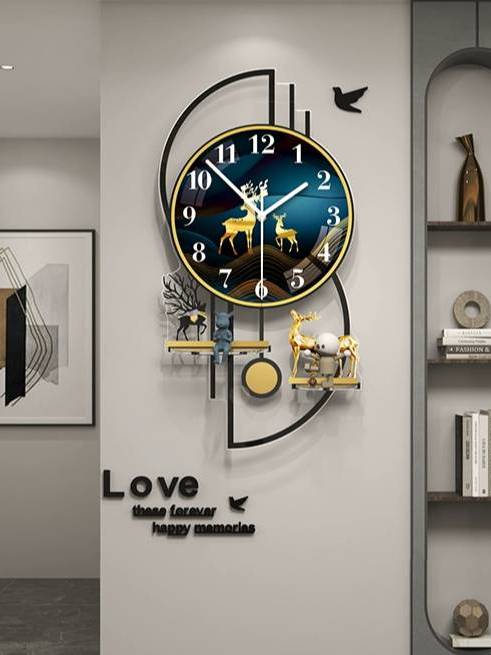 CT208C040 INTERY นาฬิกาติดผนัง นาฬิกามงคล กวาง DEER WALL CLOCK WALL DECOR