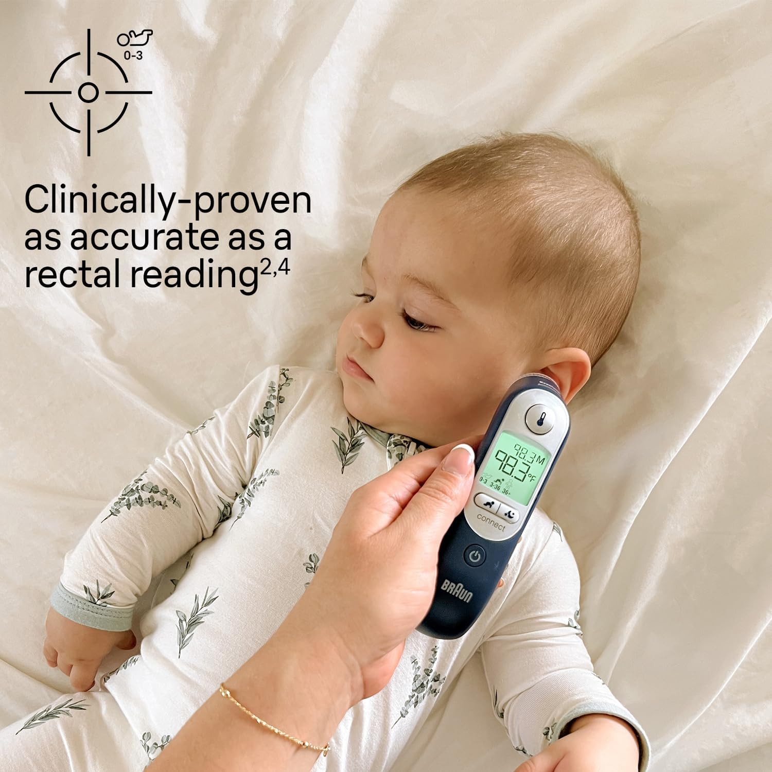 Braun ThermoScan 7+ Connect Digital Ear Thermometer เทอร์โมมิเตอร์วัดไข้ทางหู พร้อมระบบเชื่อมต่อแอป