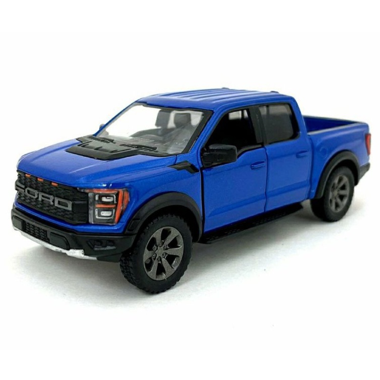โมเดลรถกระบะ Ford Raptor ปี 2022 อัตราส่วน 1:46 สีน้ำเงิน