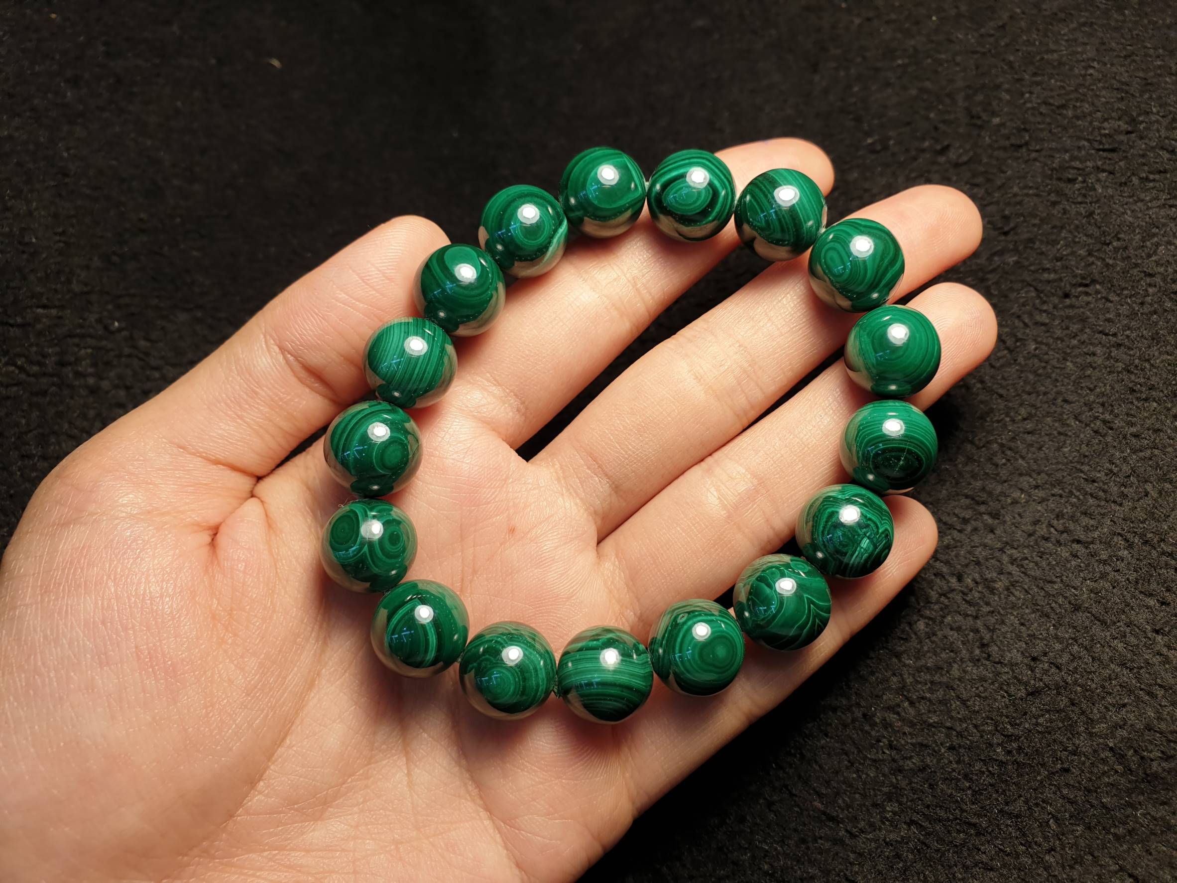 มาลาไคต์ (Malachite) 12 มิล 1999 บาท