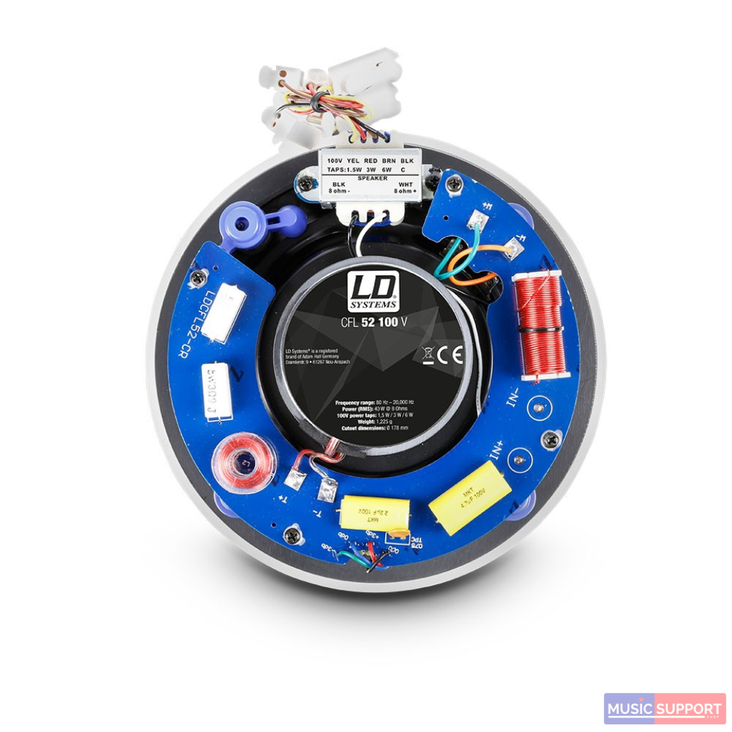 LD Systems CFL 52/100V 5.25" Flameless 2-way in-wall speaker100 V