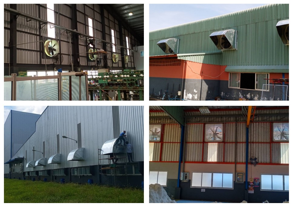 ผลงานการการออกแบบ ติดตั้งระบบระบายอากาศ แก้ไขปัญหาความร้อน