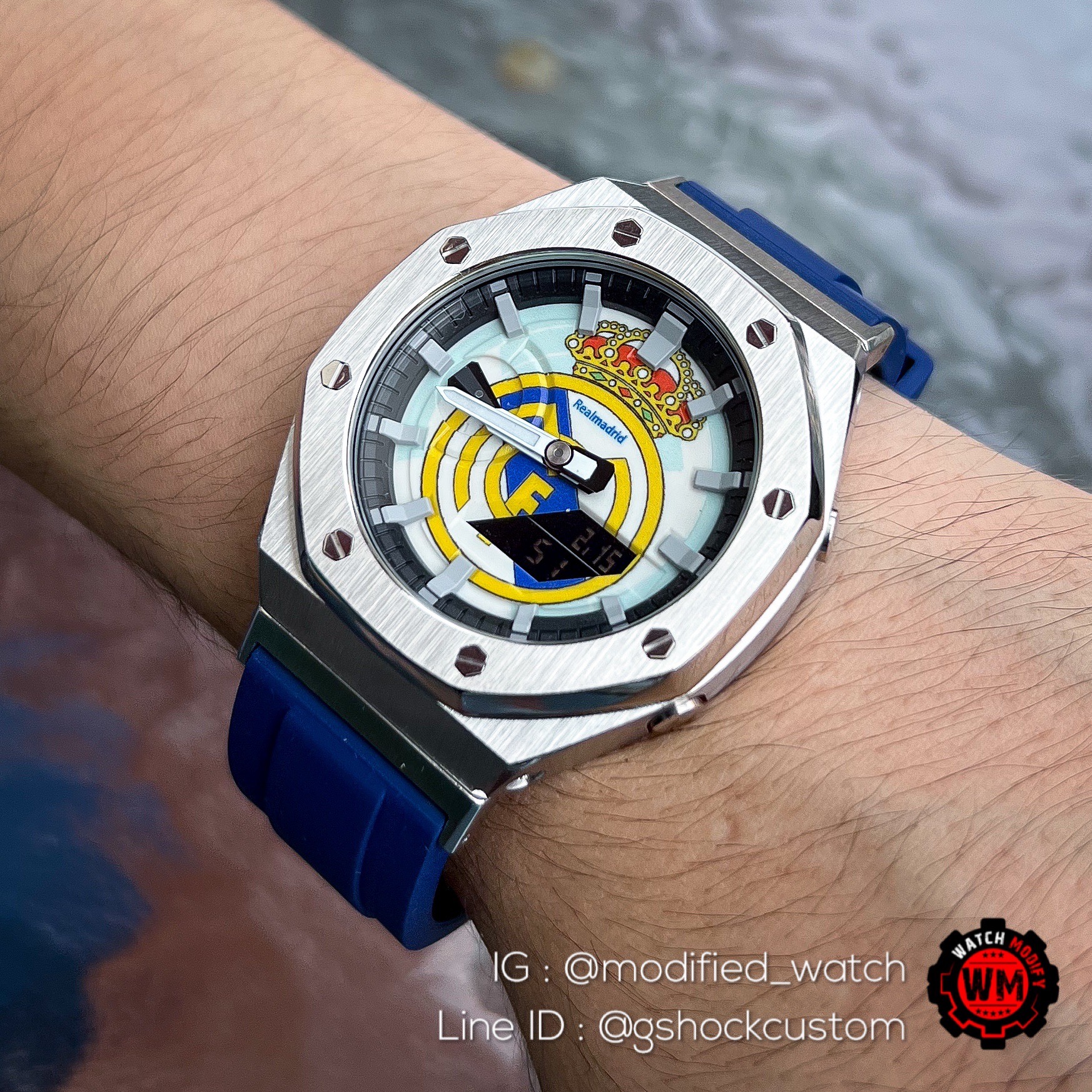 G-Shock Custom Casioak Real Madrid Blue Rubber Strap