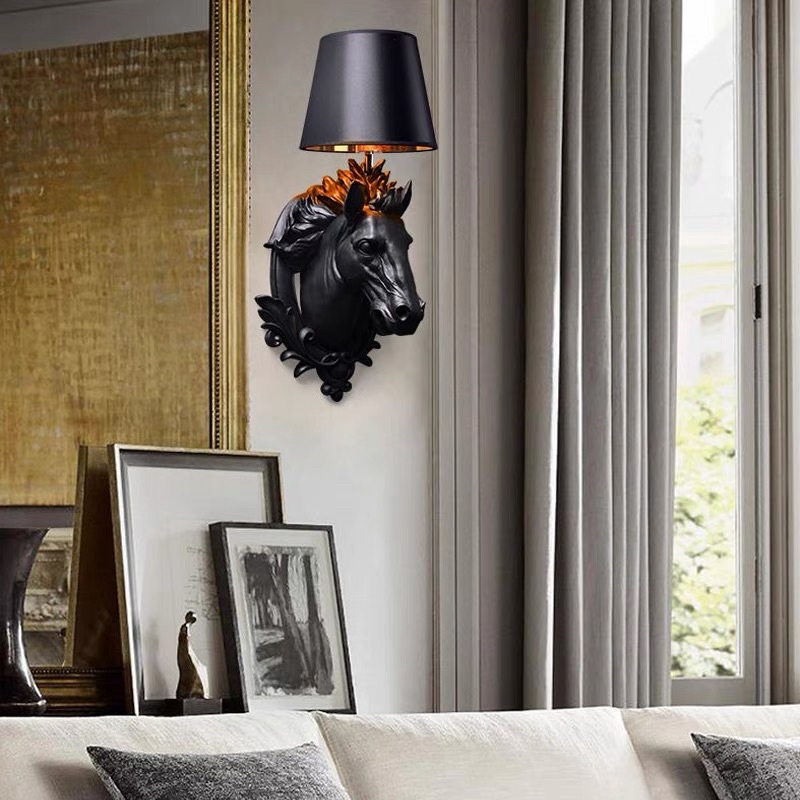 CT083A044 SOTMIA โคมไฟติดผนังหัวม้า #โคมไฟหัวม้า horse wall lamp โคมไฟหัวเตียง เสริมฮวงจุ้ย