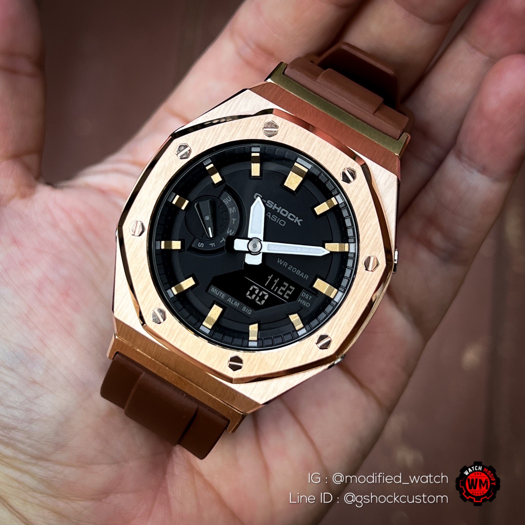 G-Shock Luxury AP style Chocolate Rubber Strap
