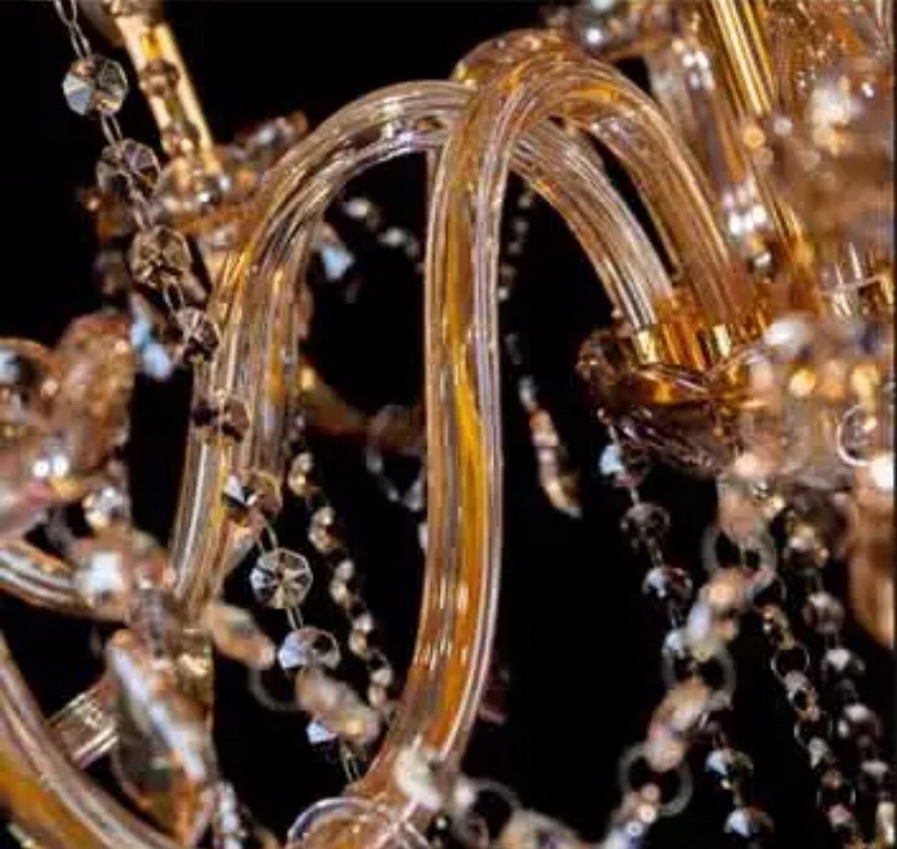 CT001A016 SOTMIA GOLD CHANDELIER โคมไฟ โคมไฟระย้าคริสตัล โคมระย้าวินเทจ โคมไฟเพดาน โคมระย้าห้องอาหาร โคมระย้าเชิงเทียน