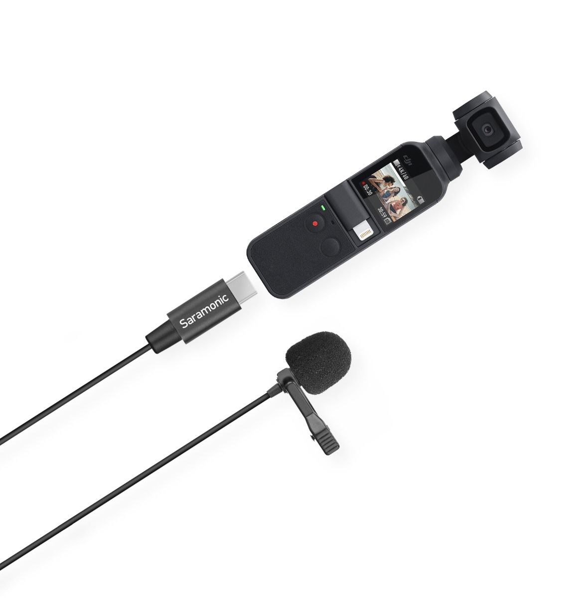Saramonic LavMicro-U3-OP ไมโครโฟนแบบสายหนีบปกเสื้อ ความยาว 2 เมตร ออกแบบมาเป็นพิเศษสำหรับ ใช้ได้กับ DJI OSMO™ Pocket เท่านั้น ไม่รองรับอุปกรณ์ Type-C อื่นๆ และ DJI รุ่นอื่นๆ