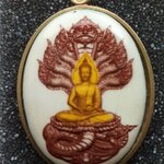 ล็อกเก็ตนาคปรก มหารวย หลวงปู่ศิลา วัดโพธิ์ศรีสะอาดฯ หลังต้นโพธิ์