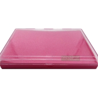 กล่องพระสีชมพูทึบ ฝาใส XL : กล่องพระช่องเดียว