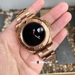Seikomod Yacht Rose Gold black face edition sapphire glass